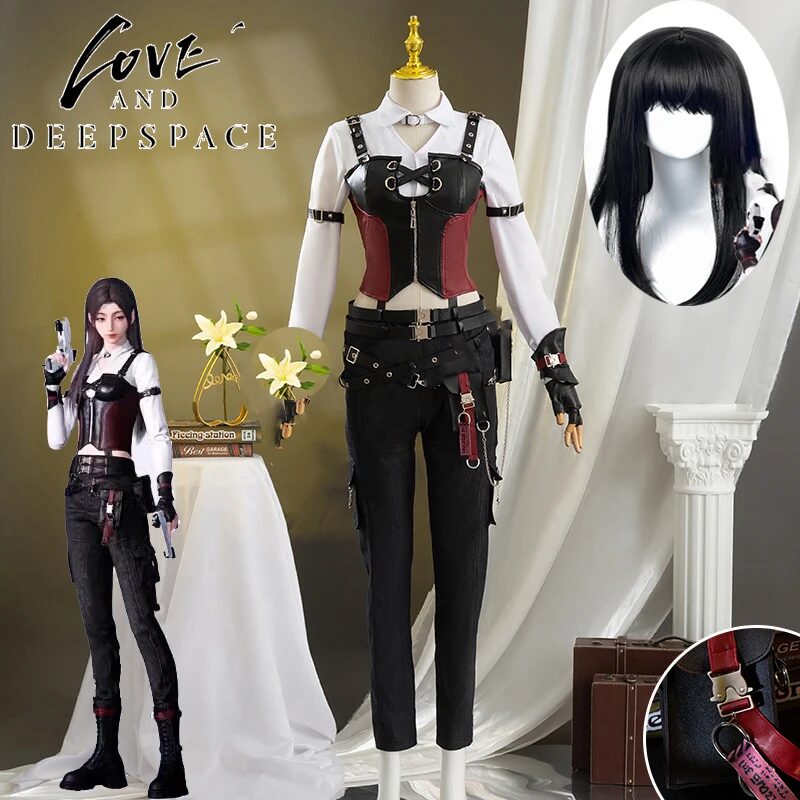 Game Love and Deepspace Heroines Cosplay Costume Wig Deepspace Hunter Uniform Women Girls Halloween Party Role Play Outfit Prop 1