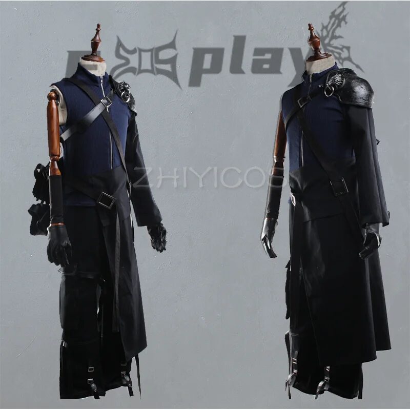 Final Fantasy FF7 Remake Cloud Strife Cosplay Kostüm Outfit Pauldrons Halloween Erwachsene Kostüme für Frauen/Männer Anpassen 2 Final Fantasy FF7 Remake Cloud Strife Cosplay Costume Outfit Pauldrons Halloween Adult Costumes for Women/Men Customize 2