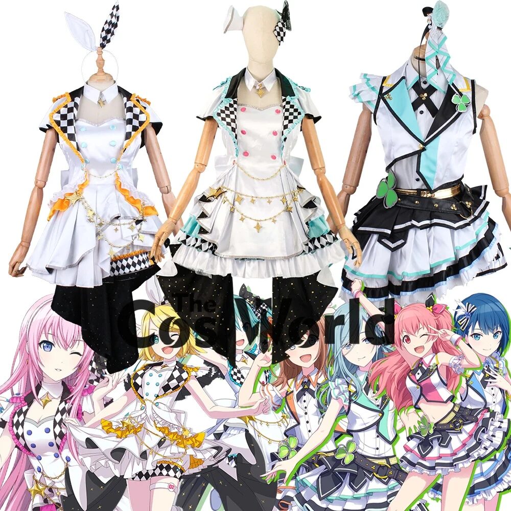 Project Sekai Colorful Stage Feat MORE MORE JUMP Miku Luka Rin Hanasato Minori Haruka Outfits Anime Customize Cosplay Costumes 1