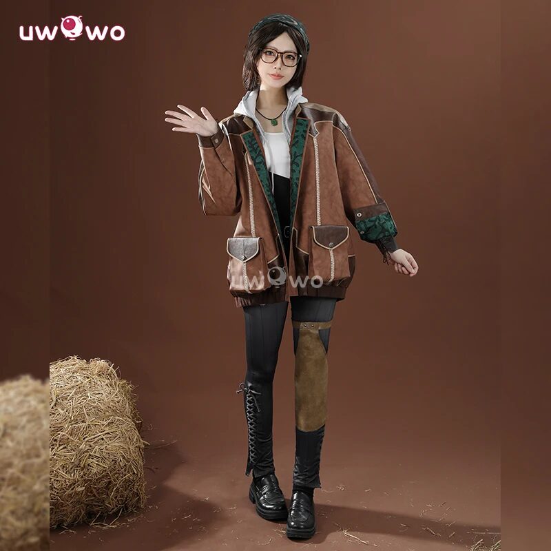 UWOWO Alma Cosplay Collab Series:Game Monsterr Hunterr Wilds Alma Cosplay Costume With Glasses For Woman Jacket 1