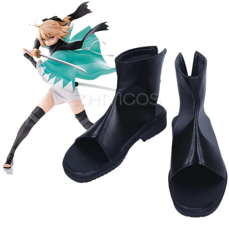 New Fate/Grand Order Saber Okita Souji Cosplay Shoes Unisex Adult Halloween/Carnaval Cosplay Shoes Size 35-47 1