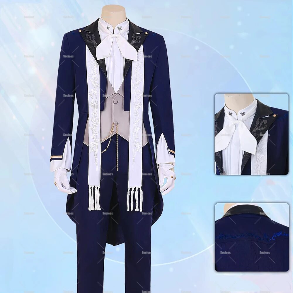Game Love and Deepspace Rafayel Cosplay Costume Sea Demon Lament Uniform Embroidery Suit Women Men Halloween Role Play Costumes 1