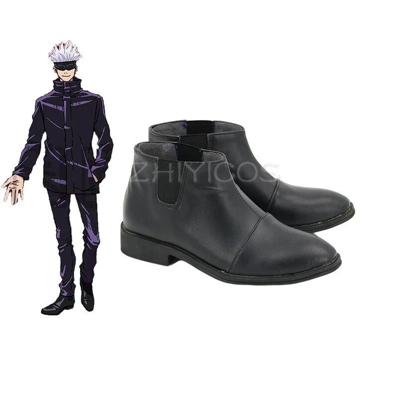 New Anime Jujutsu Kaisen Cosplay Shoes Gojo Satoru Shoes Black Boots Women Men Carnival Halloween Shoes Size 35-48 1