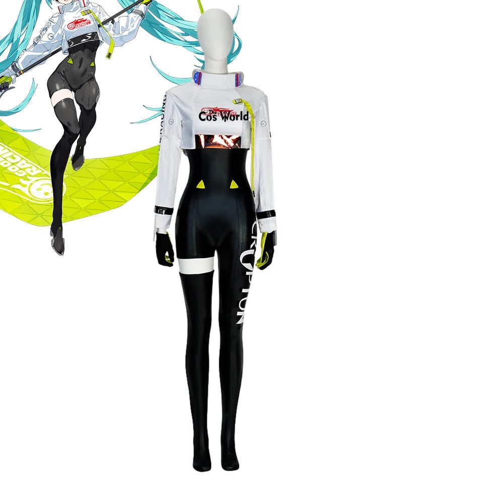 2022 Miku Racing Suit Anime Cosplay Kostüm 1 2022 Miku Racing Suit Uniform Outfits Anime Cosplay Costumes 1