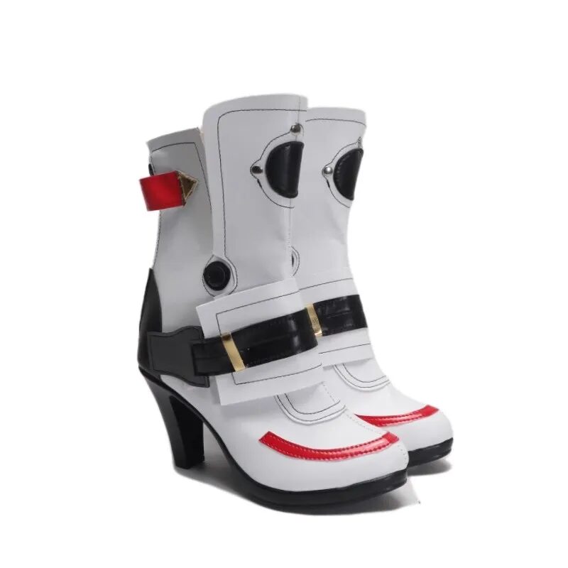 Caesar King Cosplay Schuhe Zenless Zone Zero High Heel Weiß PU Leder Halloween Cosplay Schuhe 4 Game Caesar King Cosplay Shoes Zenless Zone Zero Caesar King High Heel White PU Leather Halloween Cosplay Shoes 4