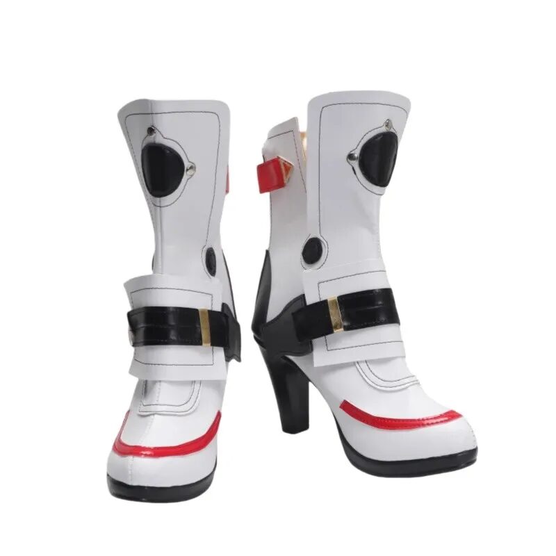 Caesar King Cosplay Schuhe Zenless Zone Zero High Heel Weiß PU Leder Halloween Cosplay Schuhe 5 Game Caesar King Cosplay Shoes Zenless Zone Zero Caesar King High Heel White PU Leather Halloween Cosplay Shoes 5