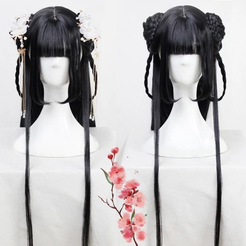 Anime Mo Dao Zu Shi Jiang Yan Li Cosplay Wig Anime Lolita Coplay Wig Black Straight Synthetic Hair Ancientry Wig For Halloween 1