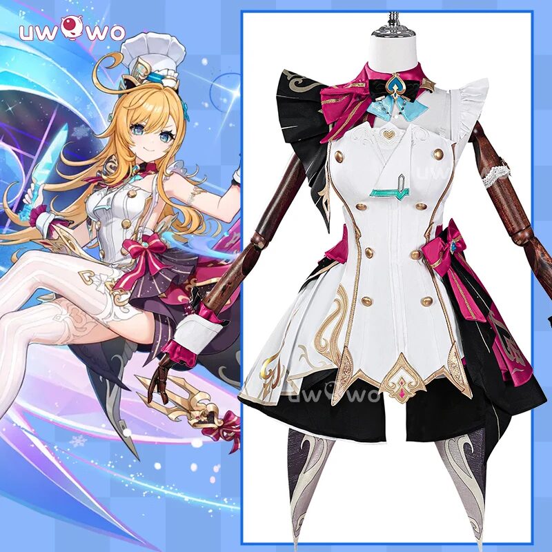 UWOWO Escoffier Cosplay Collab Series: Game Genshin Impact Cosplay Escoffier XS-3XL  Halloween Cosplays Costume 1
