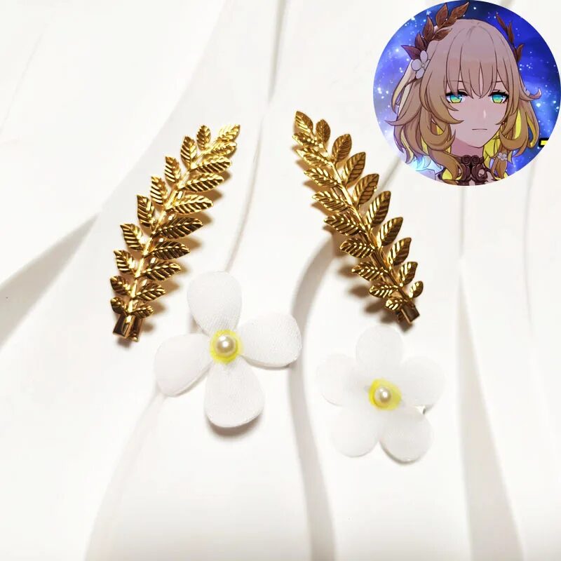 Honkai Star Rail Aglaea Cosplay Headpiece Resin Hair Clip with Flowers Headwear Anime Game Prop for Convention Halloween Costume 1