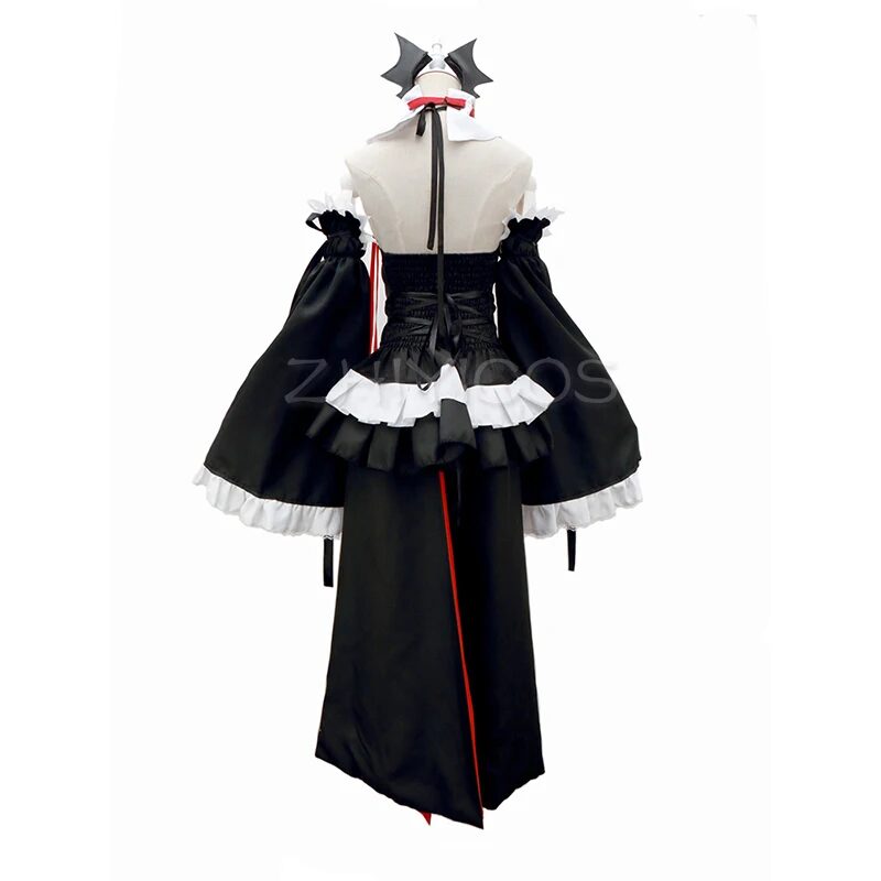 Seraph of the End Krul Tepes Vampir Kostüm Halloween Damen S-XL 4 Anime Seraph of the End the Queen of Vampire Krul Tepes Cosplay Costume Black Fancy Dress Halloween Costumes for Women S-XL 4