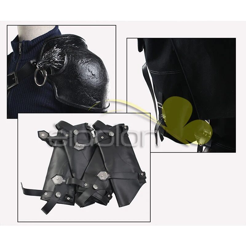 Final Fantasy FF7 Remake Cloud Strife Cosplay Kostüm Outfit Pauldrons Halloween Erwachsene Kostüme für Frauen/Männer Anpassen 5 Final Fantasy FF7 Remake Cloud Strife Cosplay Costume Outfit Pauldrons Halloween Adult Costumes for Women/Men Customize 5