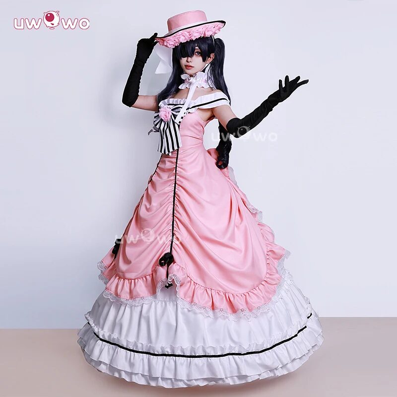 UWOWO Collab Series: Ciell Cosplay Anime Black Bulterr Ciell Robin Ciel Pink Gown Cospaly Costume Halloween Costume 1