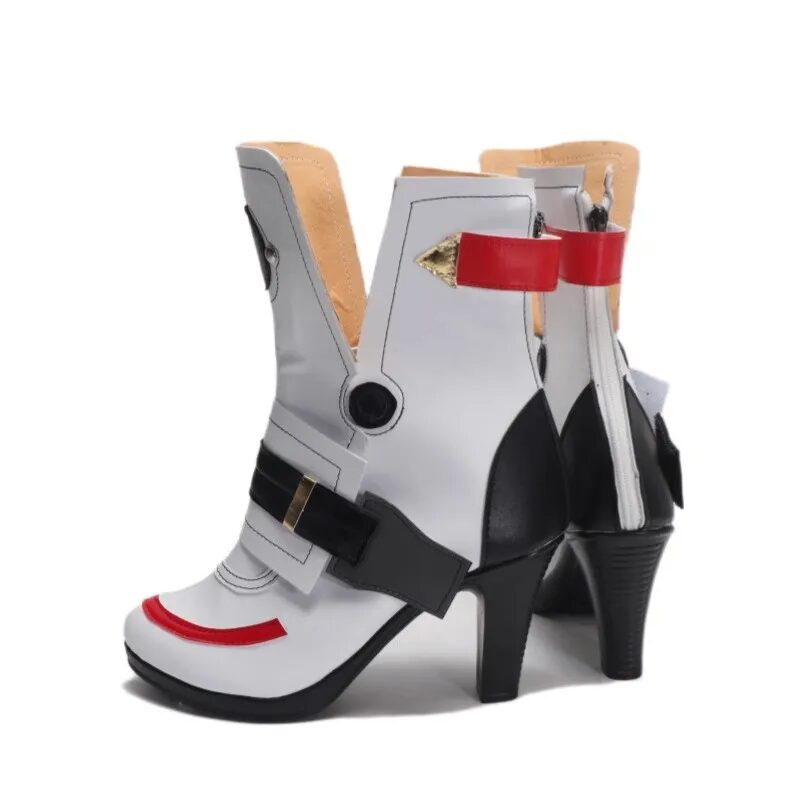 Caesar King Cosplay Schuhe Zenless Zone Zero High Heel Weiß PU Leder Halloween Cosplay Schuhe 3 Game Caesar King Cosplay Shoes Zenless Zone Zero Caesar King High Heel White PU Leather Halloween Cosplay Shoes 3