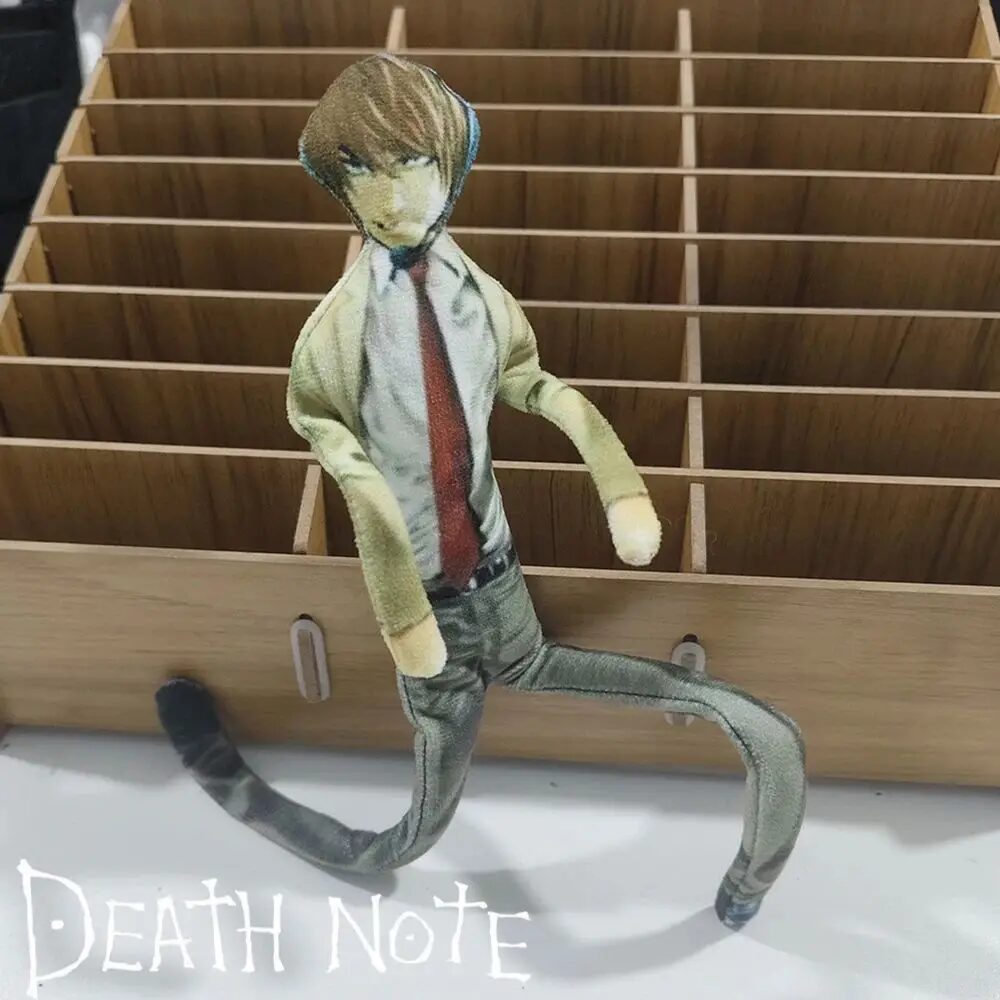 DEATH NOTE Yagami Light Cosplay Poseable Plush Doll  Anime Action Figure with Wire Skeleton, CollectibJoint Mobility Props Gift 1