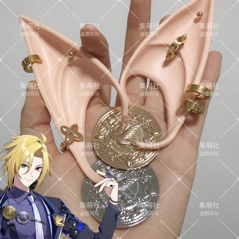 Zenless Zone Zero Hugo Cosplay Elf Ears Decoration False Ears Props  Women Men Halloween Carnival Roleplay Outfit Prop 1
