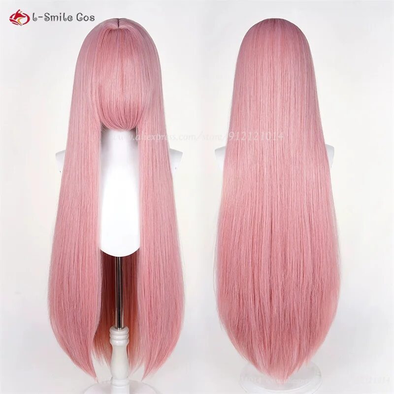 100cm Long Scalp Wig mit Pony Schwarz Weiß Blau, Cosplay Perücke Damen, Hitzebeständig, Synthetik Haar, Halloween 5 620g 100cm Long Scalp Wig With Bangs Black White Blue Wigs For Women Anime Cosplay Wig Heat Resistant Synthetic Hair Halloween 5