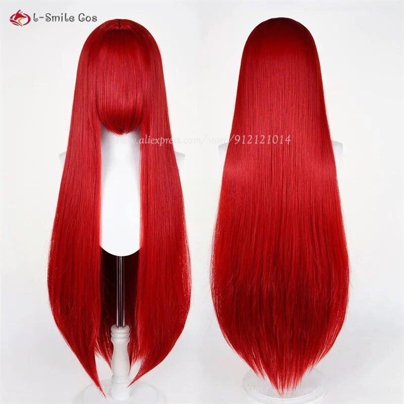 100cm Long Scalp Wig mit Pony Schwarz Weiß Blau, Cosplay Perücke Damen, Hitzebeständig, Synthetik Haar, Halloween 3 620g 100cm Long Scalp Wig With Bangs Black White Blue Wigs For Women Anime Cosplay Wig Heat Resistant Synthetic Hair Halloween 3