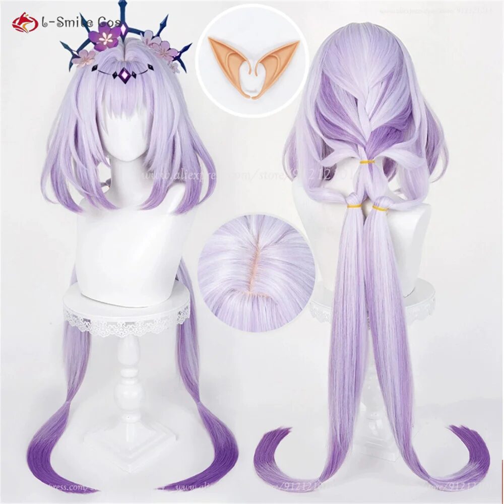 130cm Castorice Cosplay Wig Purple Gradient Preset Braid Styles Wigs For Women Anime Cosplay Wigs Heat Resistant Synthetic Hair 1