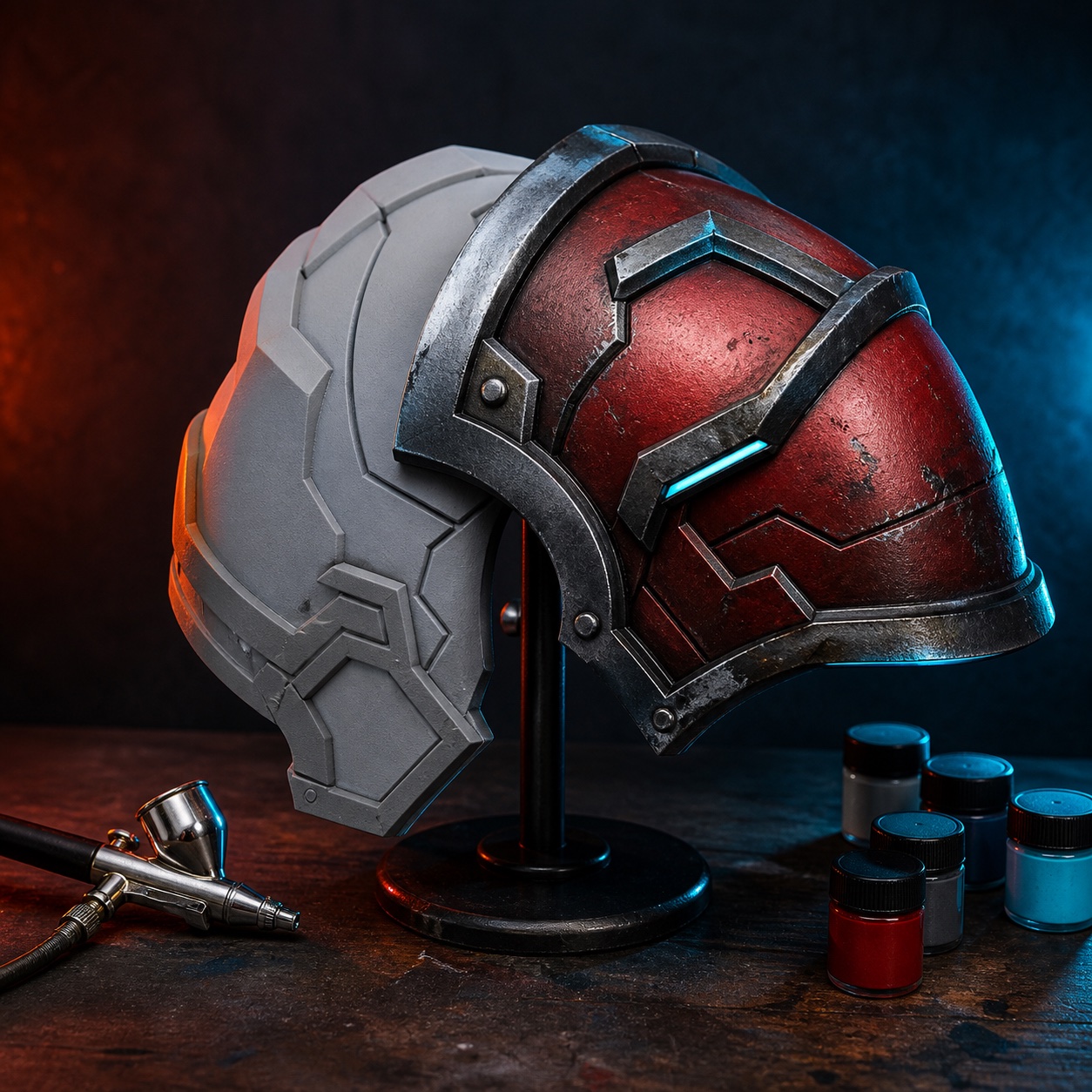 Bemalen Service für 3D-Drucke und Cosplay-Props 18 Bemaltes Cosplay-Rüstungsteil mit Airbrush und Farben